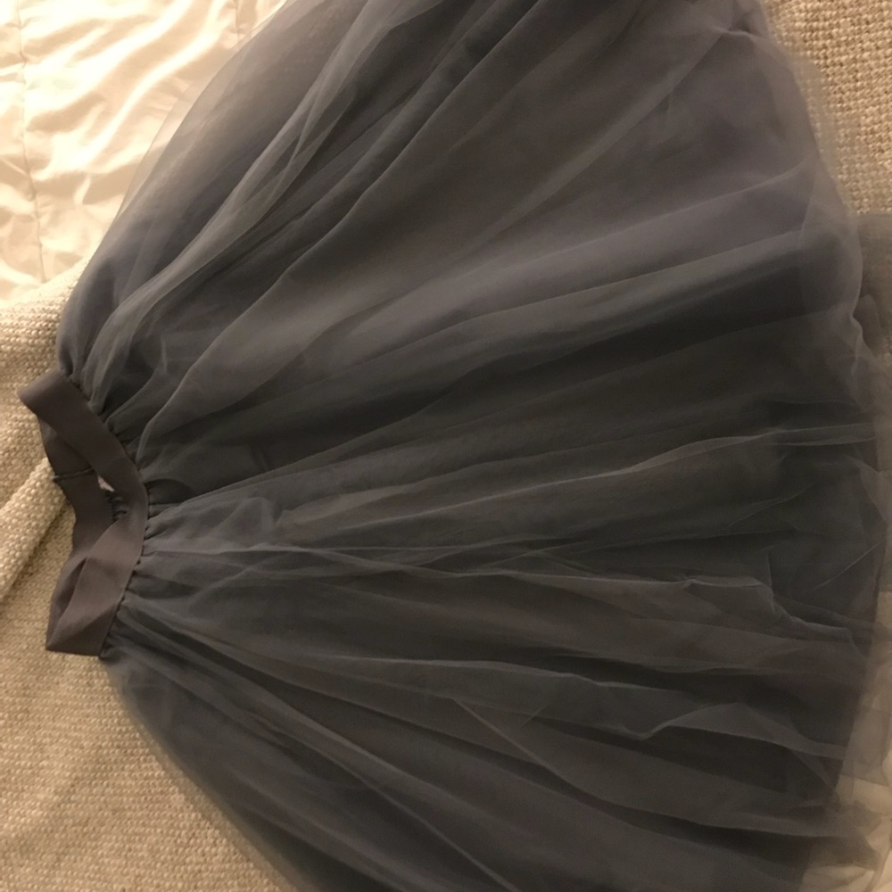 Gray tulle skirt